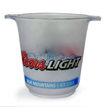 Plastic Clear Frosted Beer Buckets, Custom Wine Ice Buckets